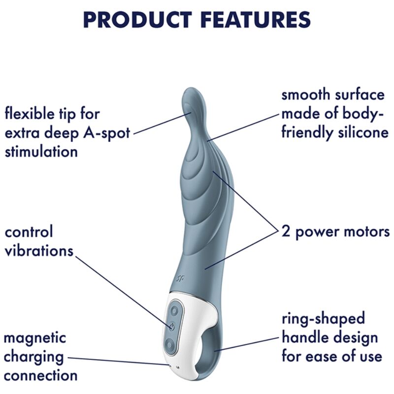 Stimulator A točke Satisfyer - A-mazing 2, siva