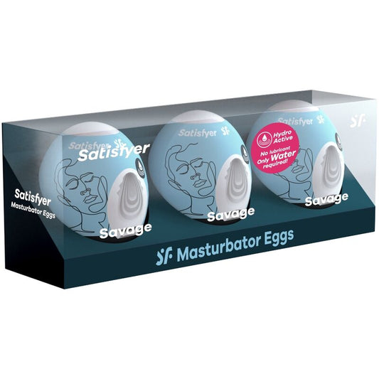 Set masturbacijskih jajčkov Satisfyer - Savage, 3 kos