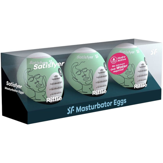 Set masturbacijskih jajčkov Satisfyer - Riffle, 3 kos