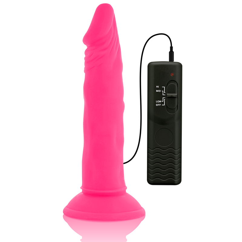 DIVERSIA - PRILAGODLJIV VIBRACIJSKI DILDO ROZA 23 CM -O- 4,3 CM