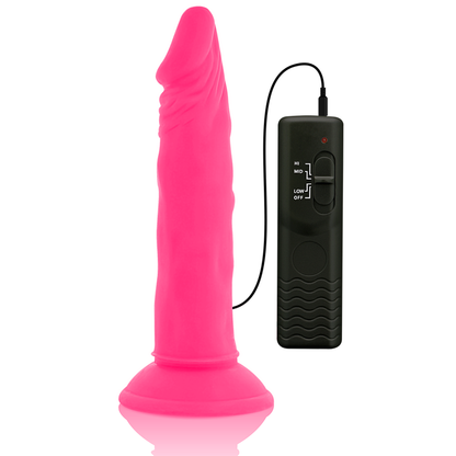 DIVERSIA - PRILAGODLJIV VIBRACIJSKI DILDO ROZA 23 CM -O- 4,3 CM