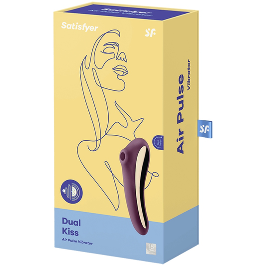 Stimulator klitorisa Satisfyer - Dual Kiss, rdeča