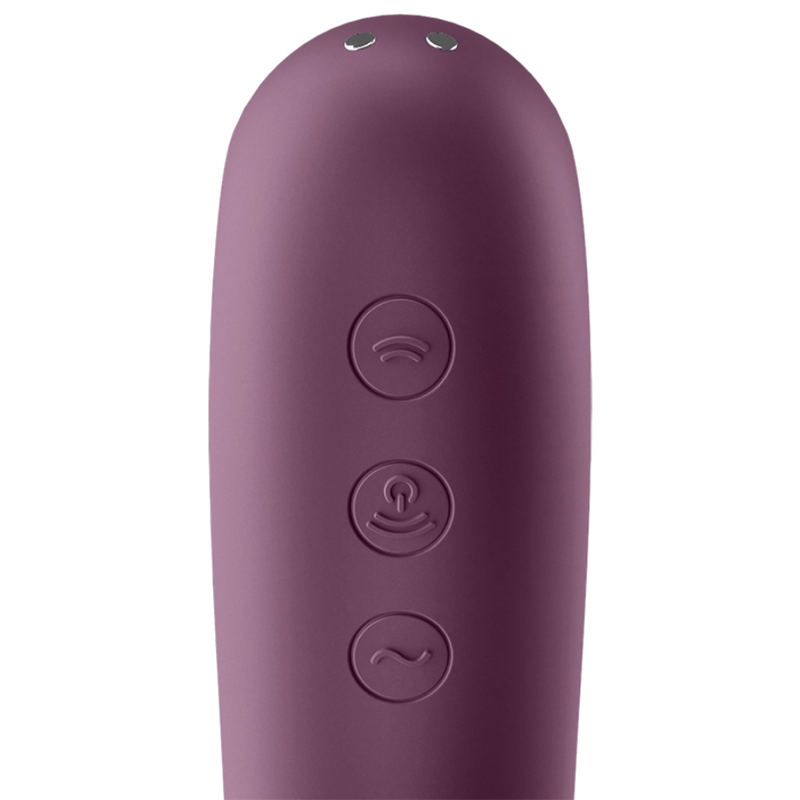 Stimulator klitorisa Satisfyer - Dual Kiss, rdeča