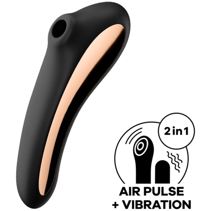 Stimulator klitorisa Satisfyer - Dual Kiss, črna