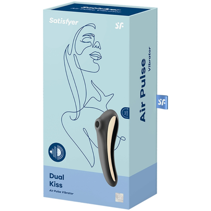 Stimulator klitorisa Satisfyer - Dual Kiss, črna