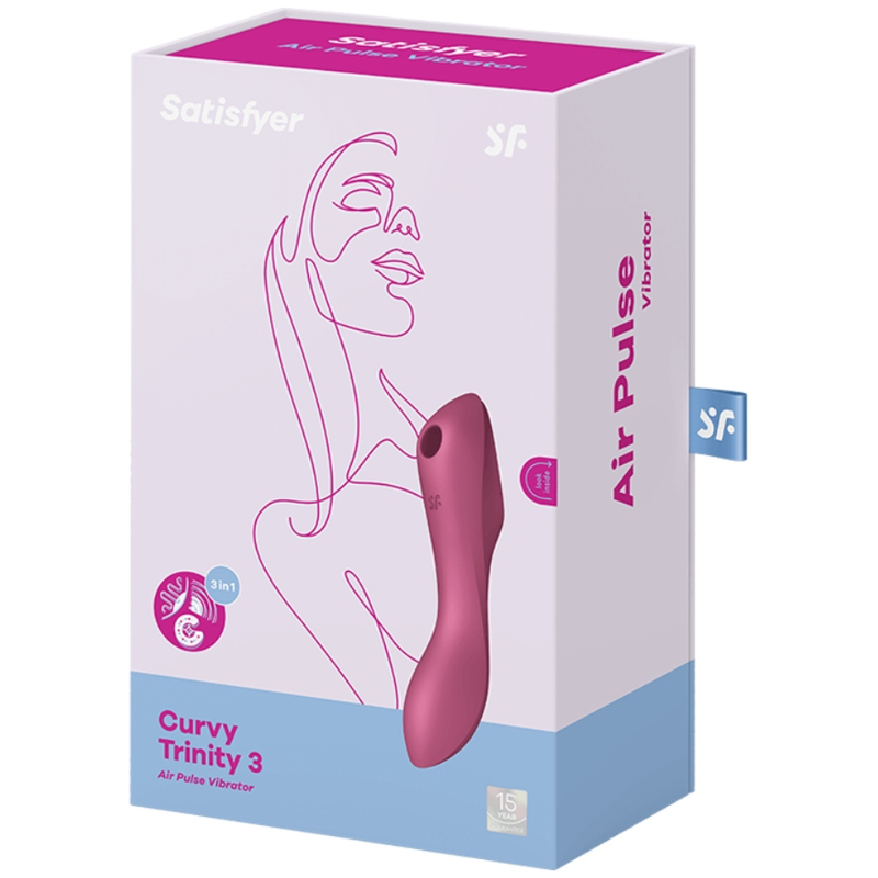 Stimulator klitorisa Satisfyer - Curvy Trinity 3, rdeča