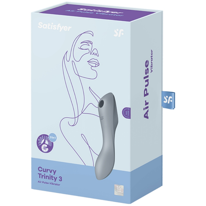Stimulator klitorisa Satisfyer - Curvy Trinity 3, siva