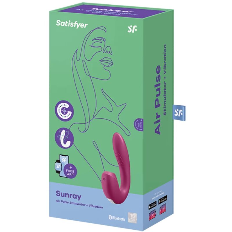 Stimulator G točke Satisfyer - Sunray, rdeča
