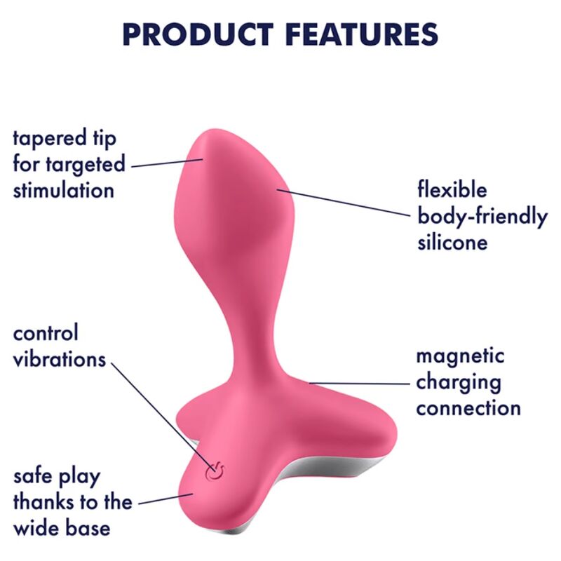Vibracijski analni čep Satisfyer - Game Changer, roza
