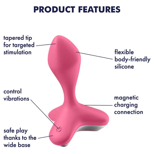 Vibracijski analni čep Satisfyer - Game Changer, roza