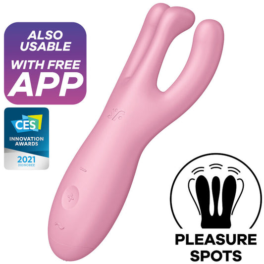 Stimulator klitorisa Satisfyer - Threesome 4, roza