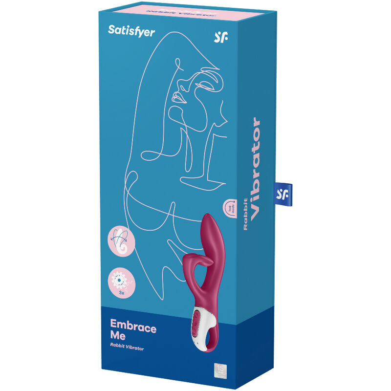 Zajčji vibrator Satisfyer - Objemi me, rdeča