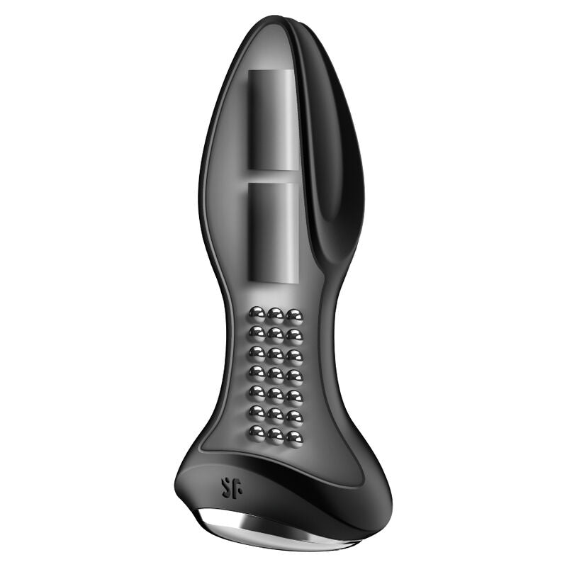 Vibracijski analni čep Satisfyer - Rotator Plug 2+, črna
