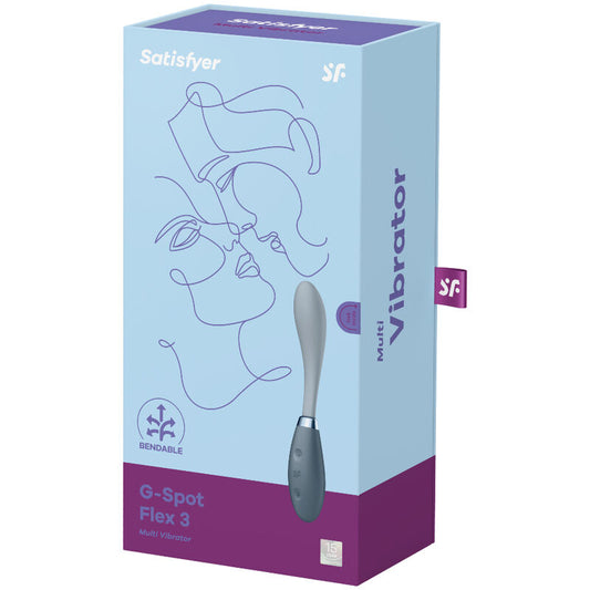 Vibrator G točke Satisfyer - G-Spot Flex 3, siva
