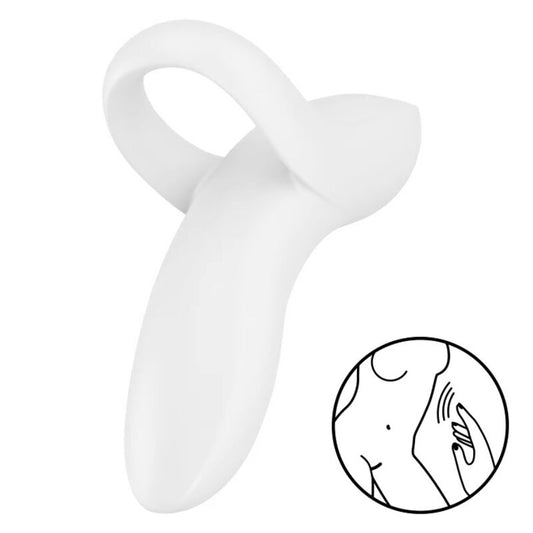 Naprstni vibrator Satisfyer - Bold Lover, bela