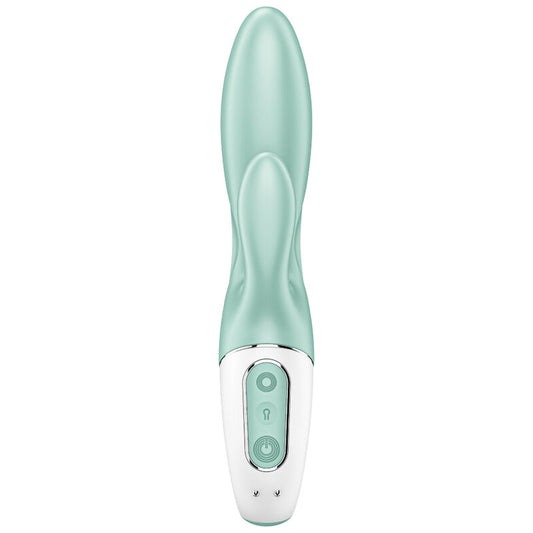 Stimulator G točke Satisfyer - Air Pump Bunny 5+, zelena