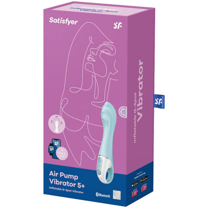Stimulator G točke Satisfyer - Air Pump 5+, modra