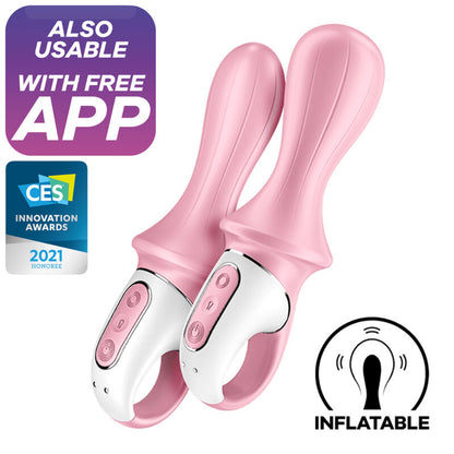 Analni vibrator Satisfyer - Air Pump Booty 5+, roza