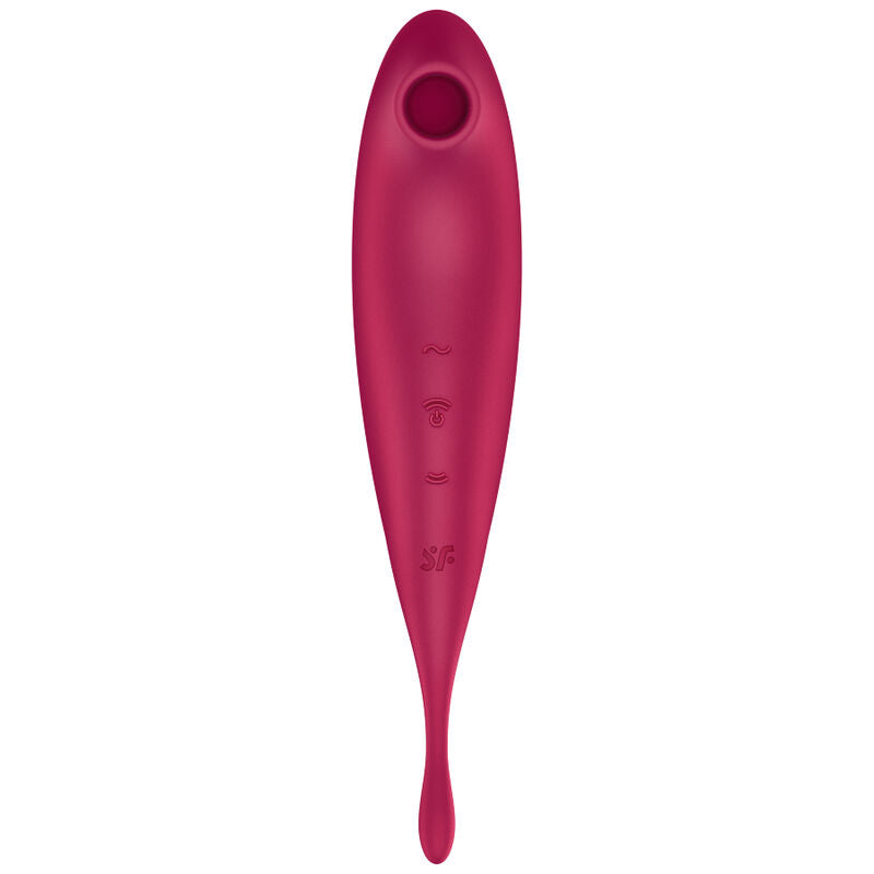 Stimulator klitorisa Satisfyer - Twirling Pro+, rdeča