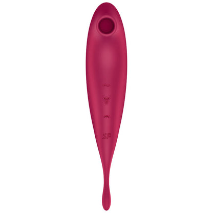 Stimulator klitorisa Satisfyer - Twirling Pro+, rdeča