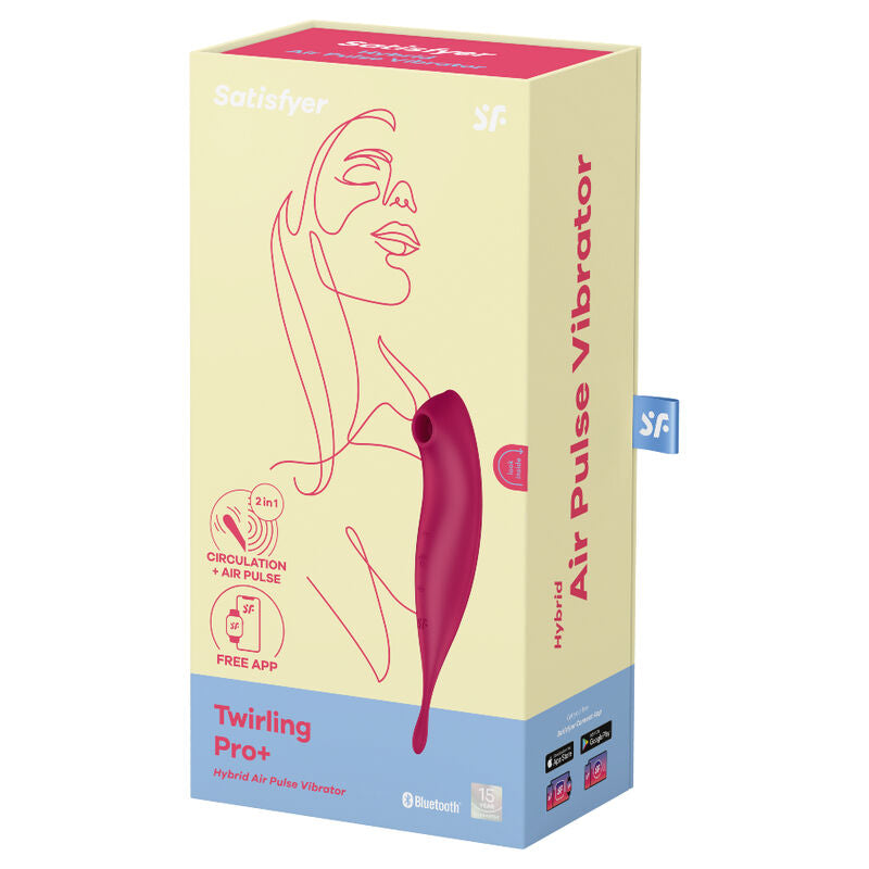 Stimulator klitorisa Satisfyer - Twirling Pro+, rdeča