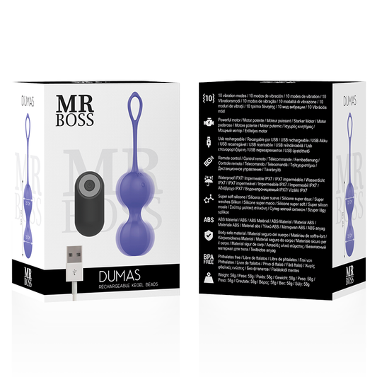 MR BOSS - DUMAS VIBRACIJSKE KEGEL KROGLICE DALJINSKI UPRAVLJALNIK