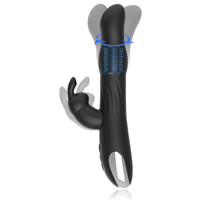 BRILLY GLAM- MOEBIUS RABBIT VIBRATOR IN ROTATOR, ZDRUŽLJIV Z BREZŽIČNO TEHNOLOGIJO WATCHME