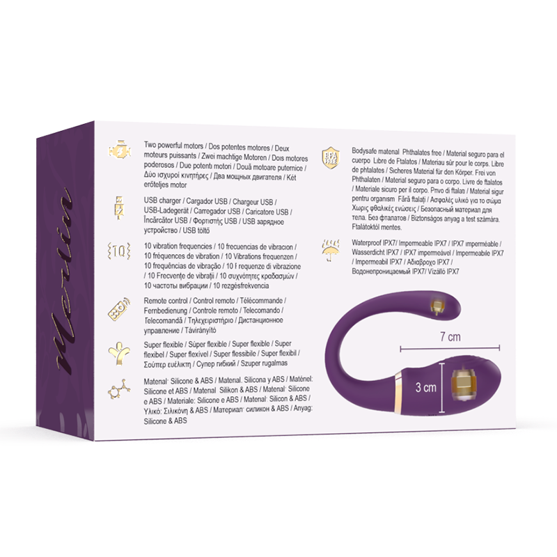 ZAKLAD - MERLIN DVOJNI PARNI VIBRATOR DALJINSKI UPRAVLJALNIK