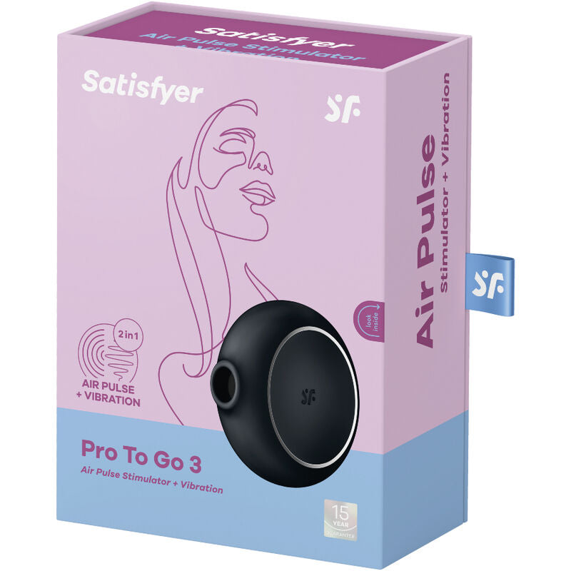 Stimulator klitorisa Satisfyer - Pro To Go 3, črna