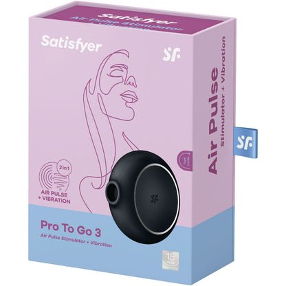 Stimulator klitorisa Satisfyer - Pro To Go 3, črna