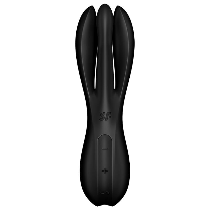 Stimulator klitorisa Satisfyer Threesome 2, črna