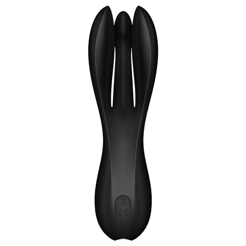 Stimulator klitorisa Satisfyer Threesome 2, črna