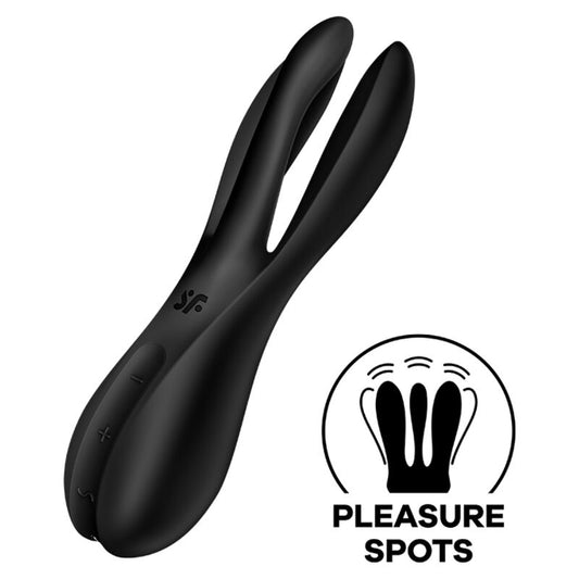 Stimulator klitorisa Satisfyer - Threesome 2, črna