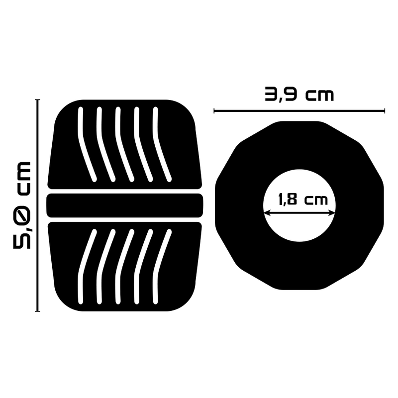 POWERING - SUPER PROŽEN IN ODPOREN OBROČEK ZA PENIS 5 CM PR11 BLACK