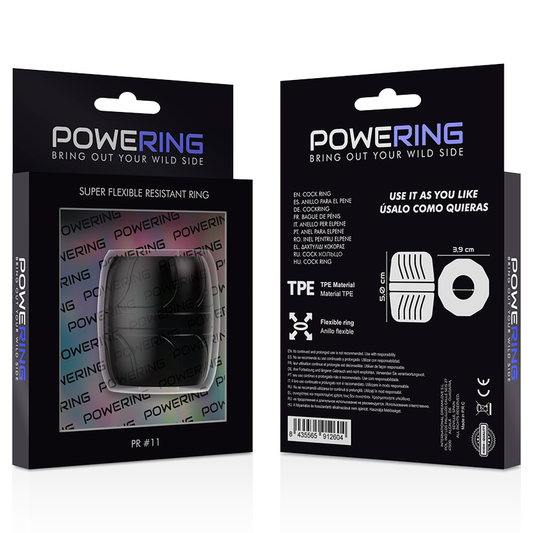 POWERING - SUPER PROŽEN IN ODPOREN OBROČEK ZA PENIS 5 CM PR11 BLACK