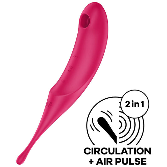 Stimulator klitorisa Satisfyer - Twirling Pro, rdeča