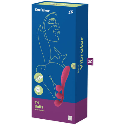 Stimulator G točke Satisfyer - Tri Ball 1, rdeča