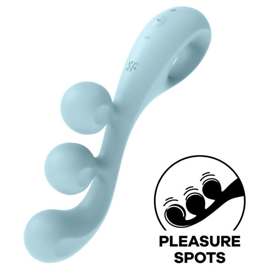 Stimulator G točke Satisfyer - Tri Ball 2, modra