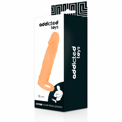 Podaljšek za penis Addicted Toys - 18 cm, bež