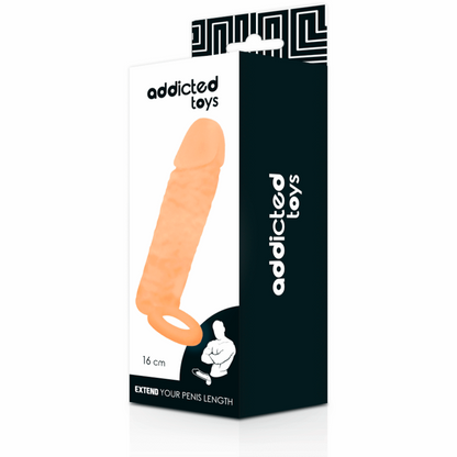 Podaljšek za penis Addicted Toys - 16 cm, bež