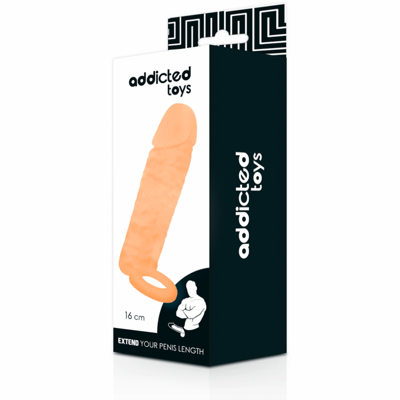 Podaljšek za penis Addicted Toys - 16 cm, bež