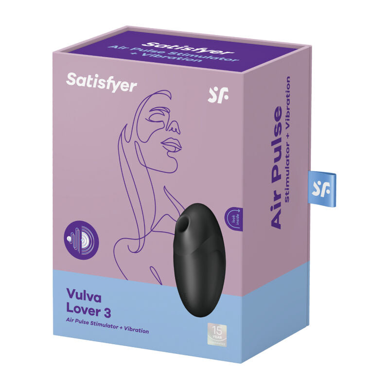 Stimulator klitorisa Satisfyer - Vulva Lover 3, črna