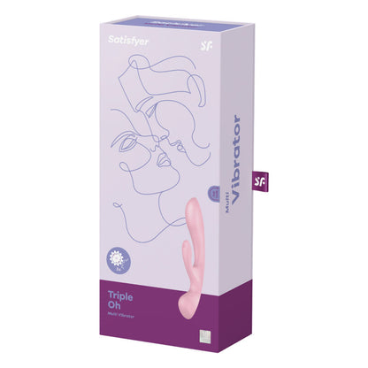 Zajčji vibrator Satisfyer - Tripple Oh, roza