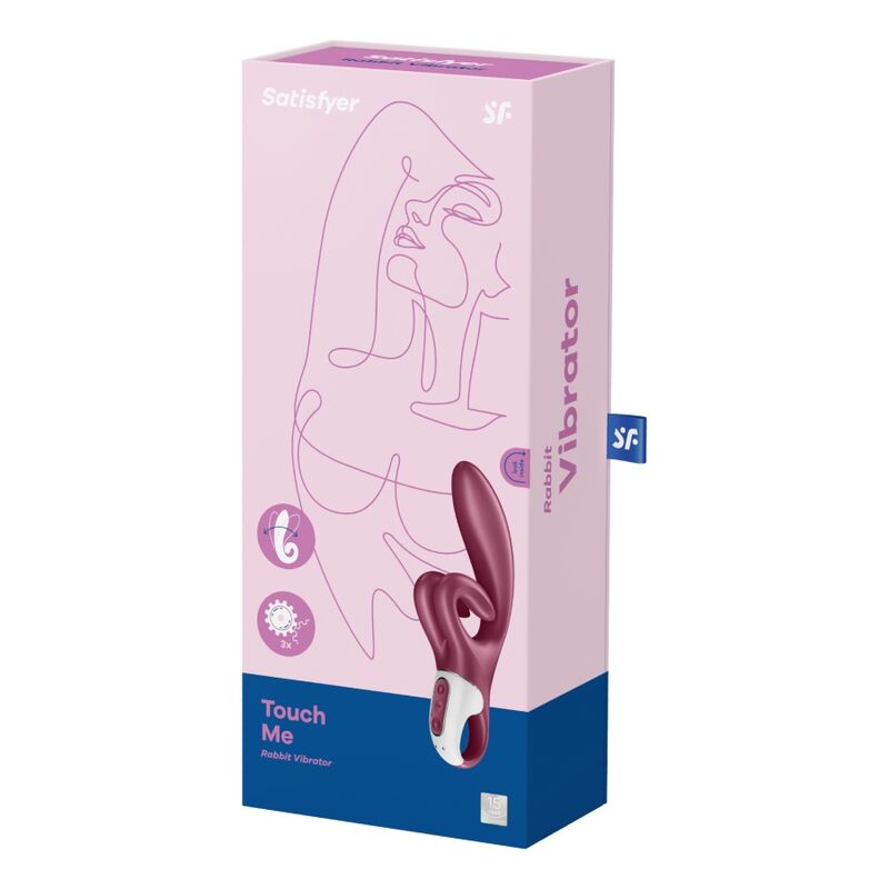 Zajčji vibrator Satisfyer - Touch Me, rdeča