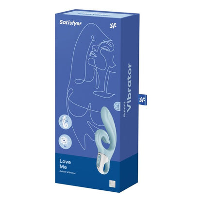 Zajčji vibrator Satisfyer - Love Me, modra