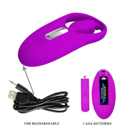 PRETTY LOVE - STIMULATOR DIVJEGA ZAJCA ZA HLAČKE Z DALJINSKIM UPRAVLJALNIKOM LILA