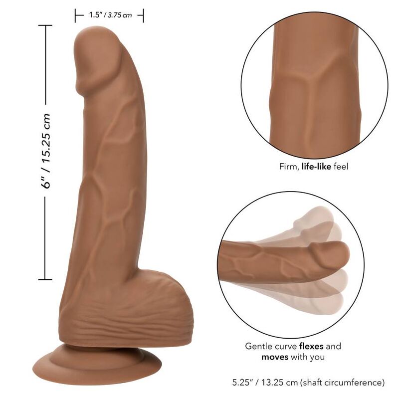 CALEXOTICS - SILIKONSKI ČEPKI 15,24 CM RJAVI