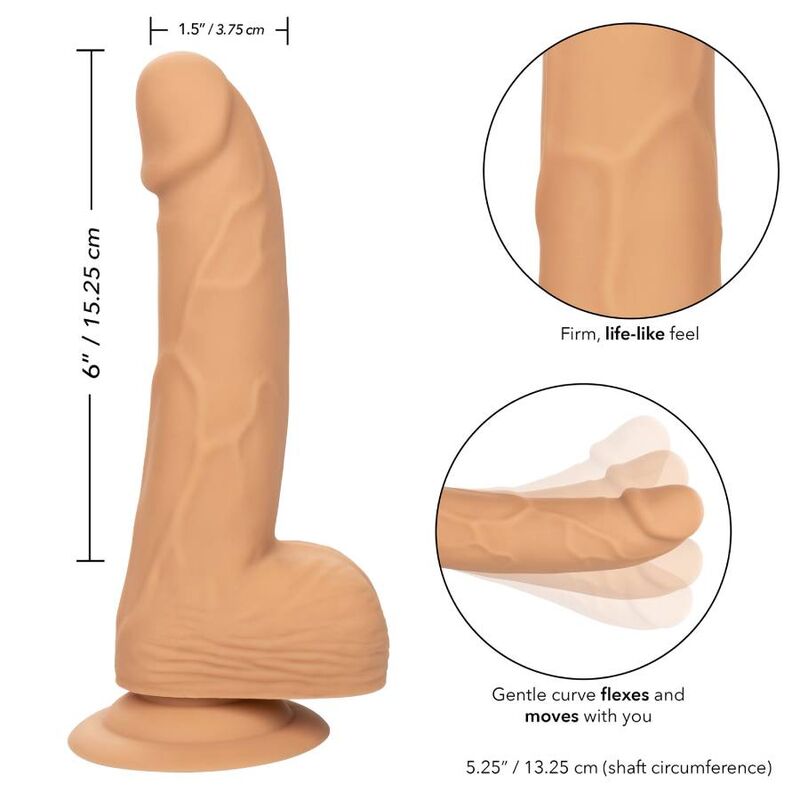 CALEXOTICS - SILIKONSKI ČEPKI 15,24 CM KOŽA