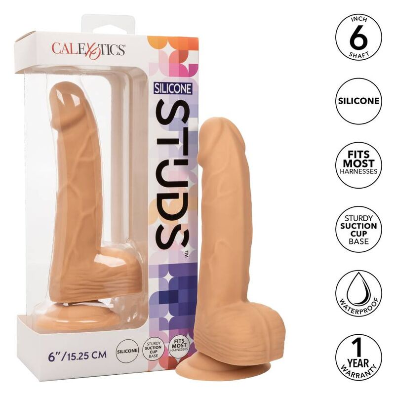 CALEXOTICS - SILIKONSKI ČEPKI 15,24 CM KOŽA