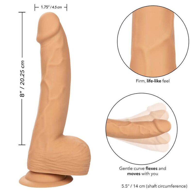 CALEXOTICS - SILIKONSKI ČEPKI 20,32 CM KOŽA